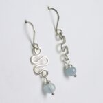 Aquamarine Earrings Sterling Silver