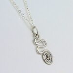 Spiral Pendant Necklace Silver