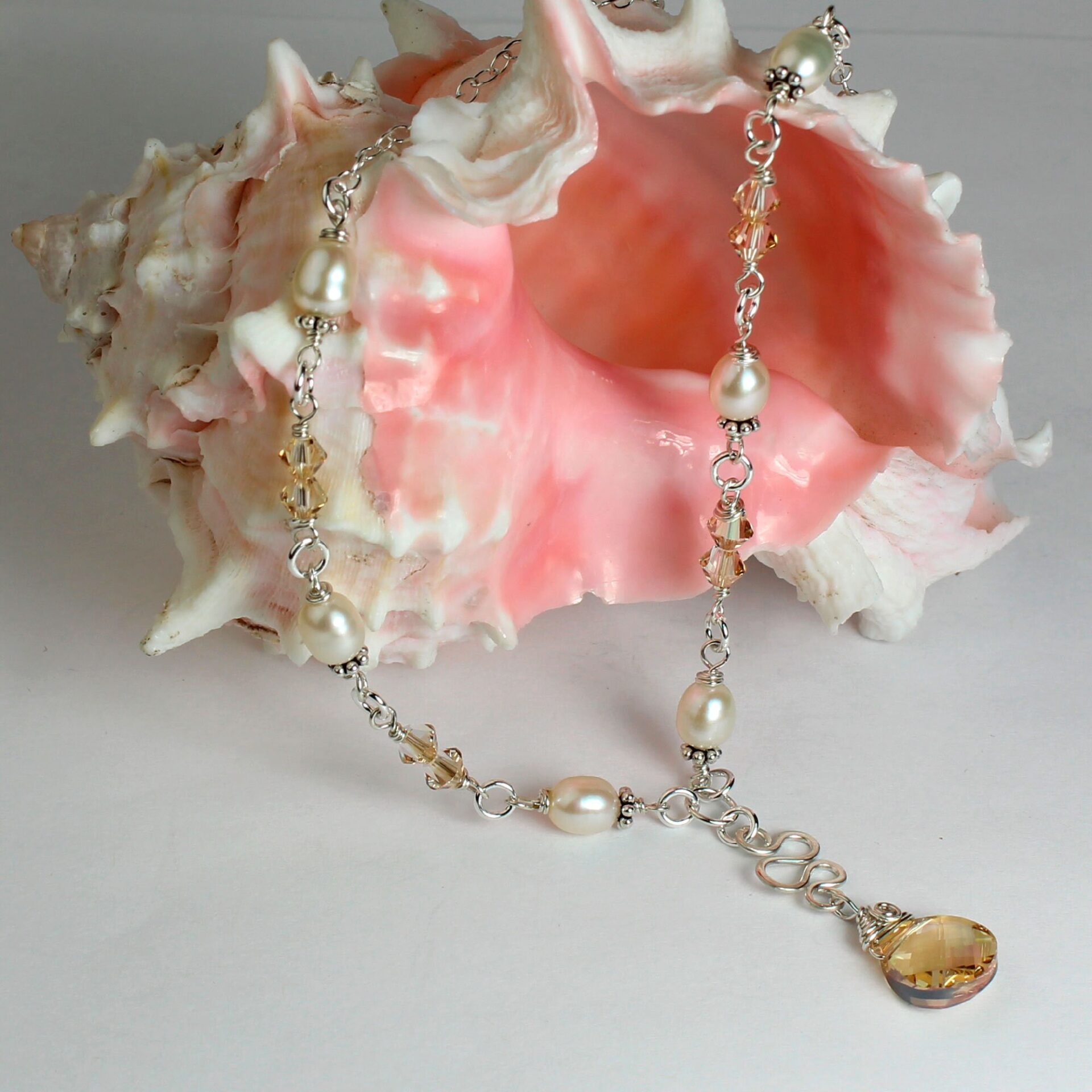 Swarovski Crystal & Freshwater Pearl Necklace