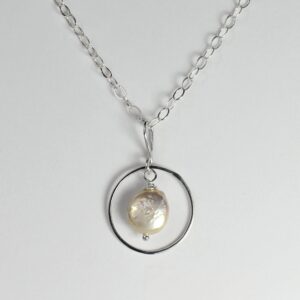 Freshwater Coin Pearl Pendant