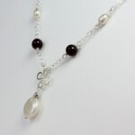 Real Pearl & Garnet Necklace