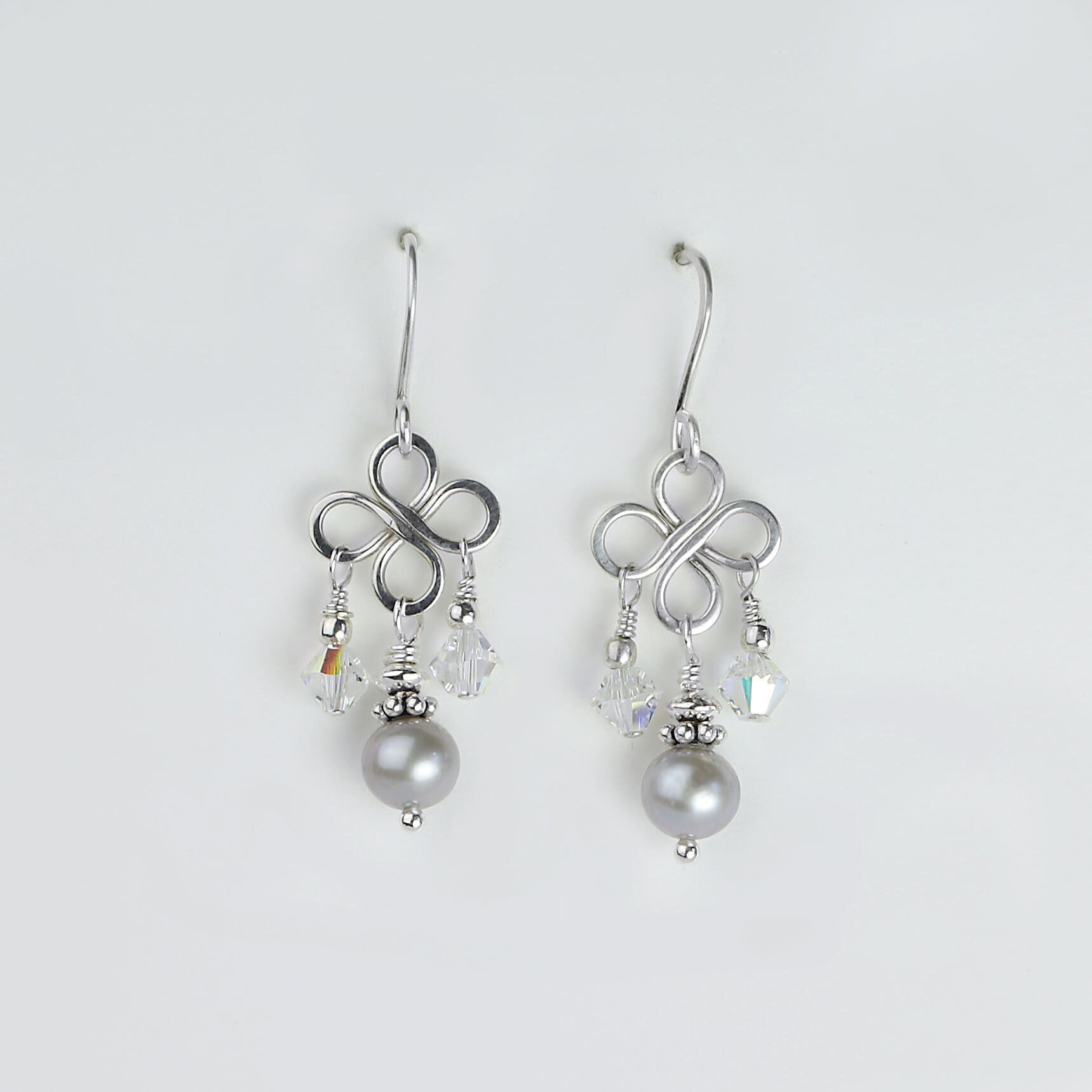 Pearl and Swarovski Crystal Earrings
