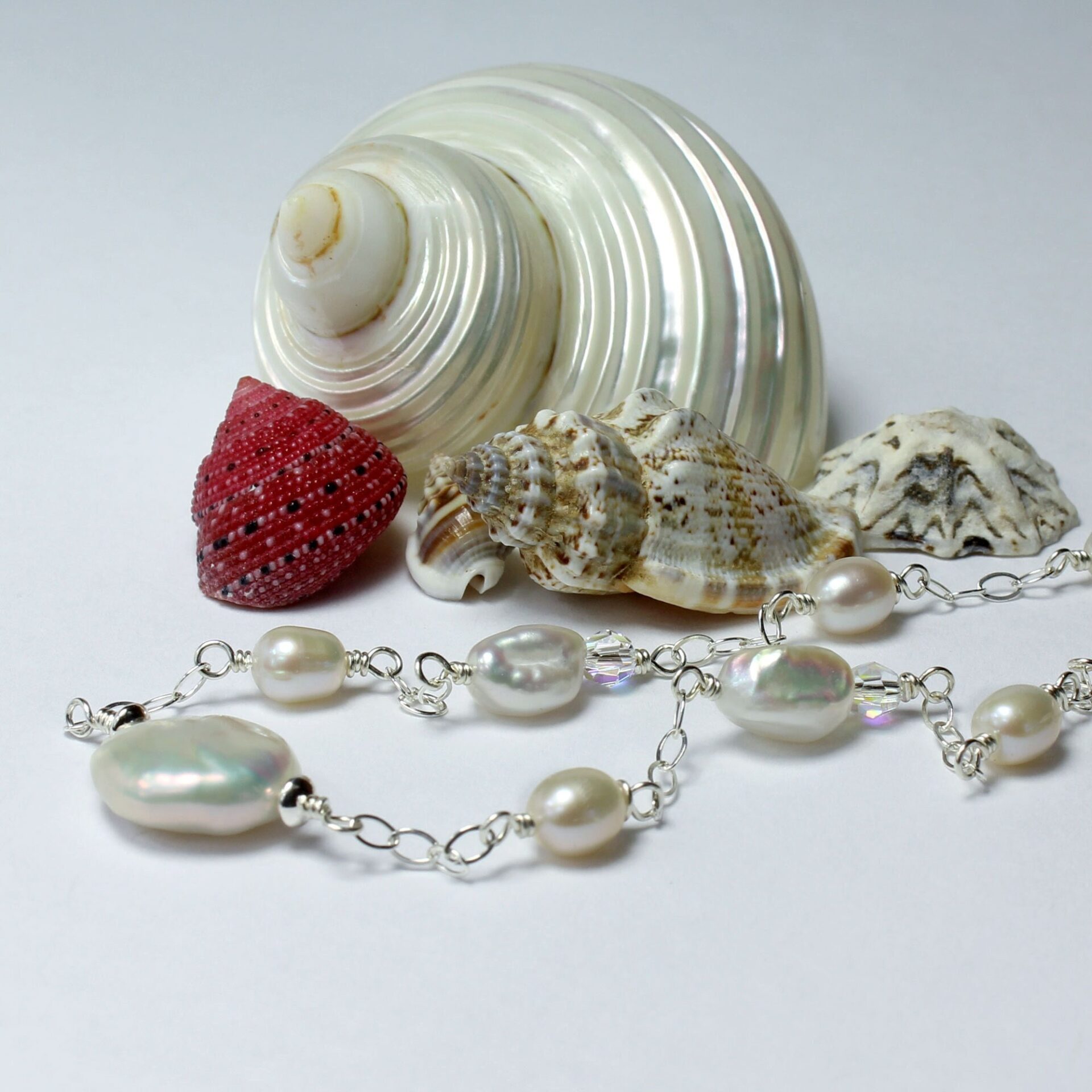 Coin Pearl and Oval Keshi Pearl Necklace