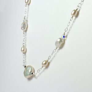 Coin Pearl and Oval Keshi Pearl Necklace